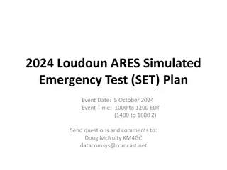 2024 Loudoun ARES Simulated Emergency Test (SET) Plan Event