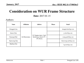 IEEE 802.11-17/0036r2 WUR Frame Structure Considerations