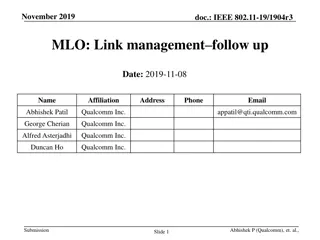 IEEE 802.11-19/1904r3 Link Management Overview