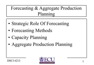 Strategic Forecasting Methods & Aggregate Production Planning