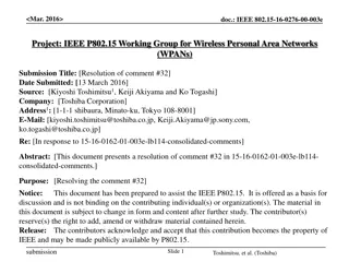 IEEE 802.15-16-0276-00-003e Resolution of Comment #32