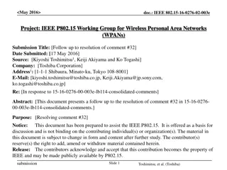 IEEE 802.15 May 2016 Document Follow-up to Comment #32