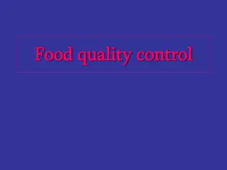 Food Quality Control Approaches and Fortification Criteria