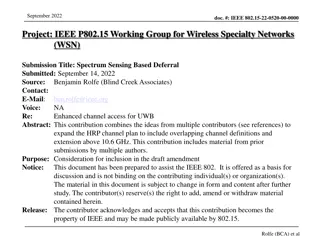 Enhanced Spectrum Sensing for Wireless Specialty Networks