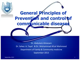 Principles of Prevention and Control of Communicable Diseases