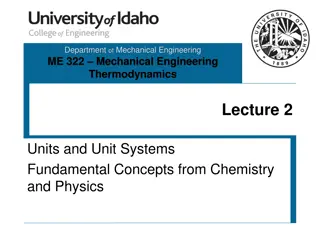 Mechanical Engineering Thermodynamics: Units, Systems, and Atomic Concepts