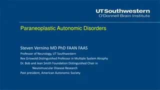 Paraneoplastic Autonomic Disorders: Neurological Autoimmunity and Implications