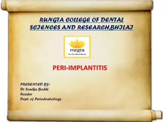 Peri-Implantitis and Its Management at Rungta College of Dental Sciences and Research
