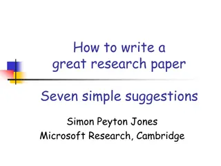 Crafting a Successful Research Paper with Seven Practical Tips