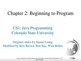 Java Programming: Variables, Declarations, and Assignments