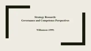 Perspectives on Business Strategy: Governance vs. Competence