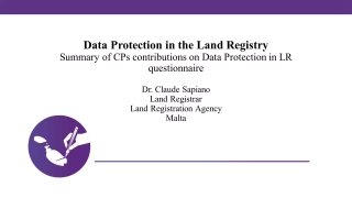 Balancing Data Protection and Transparency in Land Registry