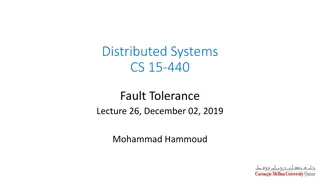 Fault Tolerance in Distributed Systems