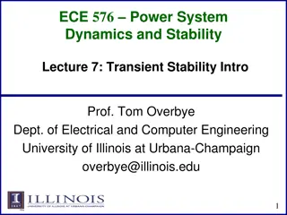 Power System Dynamics and Stability - Lecture 7 Transient Stability Intro