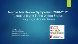 Taxpayer Rights and Language Access Issues in the US