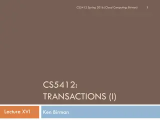 Transactions in Cloud Computing: An In-Depth Look