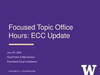Effort Certification Updates: ECC Compliance and Reporting Periods