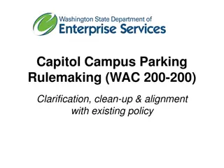 Capitol Campus Parking Rulemaking Update for Better Policy Alignment