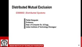 Distributed Mutual Exclusion Algorithms