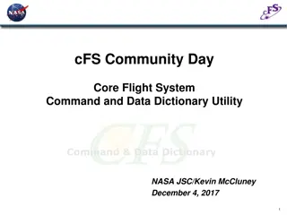 CCDD Utility Overview for cFS Project Data Management