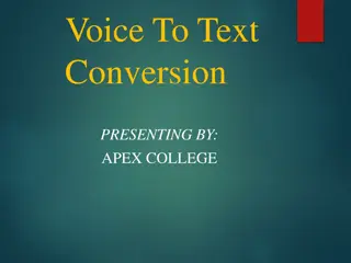 Voice to Text Conversion for Disability Population Insights