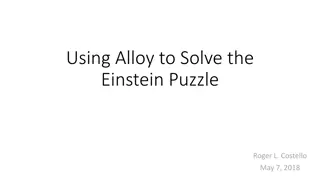 Solving the Einstein Puzzle Using Alloy: Constraints, Solution, and Modeling