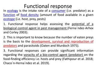 Functional Responses in Ecology for Pest Management