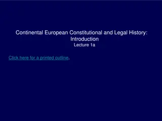 Continental European Constitutional and Legal History Overview