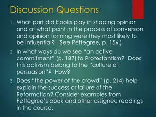 Influence of Books in the Reformation Process