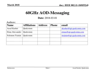 IEEE 802.11-18/0552r0 March 2018: AOD Messaging Protocol in 60GHz