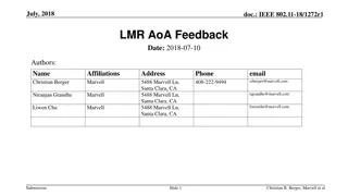 IEEE 802.11-18/1272r1: Angular Measurements Feedback in LMR