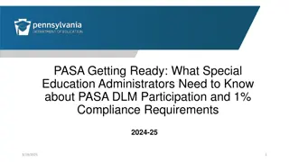 PASA DLM Participation and Compliance Requirements 2024-25