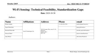Wi-Fi Sensing: Technical Feasibility and Standardization Gaps