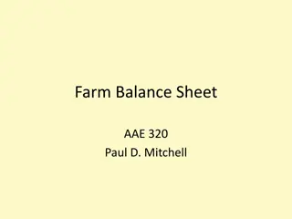 Agricultural Balance Sheets and Assets