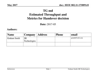 IEEE 802.11-17/0891r0: Estimated Throughput Metrics Discussion