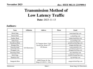 IEEE 802.11-23/1909r1 Transmission Method for Low Latency Traffic in November 2023