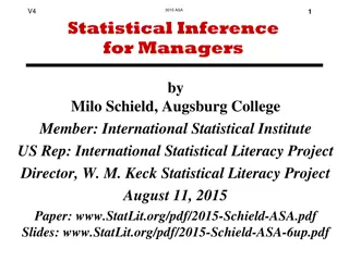 Statistical Inference for Managers by Milo Schield