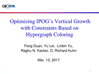 Optimizing IPOG's Vertical Growth with Hypergraph Coloring