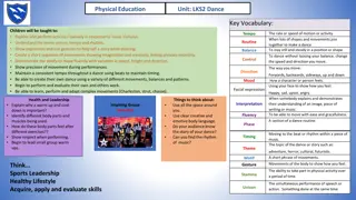 Dance and Gymnastics Key Vocabulary and Activities