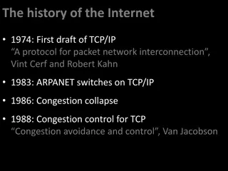 Evolution of Internet Protocols and Congestion Control Mechanisms