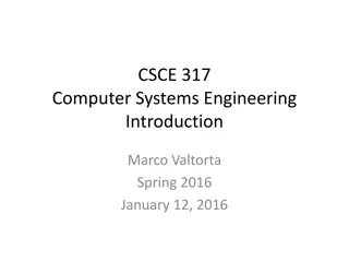 Computer Systems Engineering Introduction