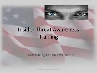 Insider Threat Awareness Training and Characteristics of Spies