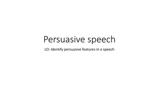 Identifying Persuasive Speech Features