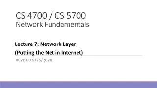 Network Layer Fundamentals - Routing and Internetworking
