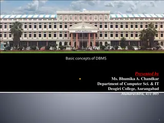 Basics of Database Management Systems by Ms. Bhumika A. Chandkar