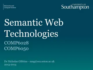 Semantic Web Technologies: COMP6028 vs COMP6050 Modules