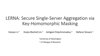 Server Aggregation via Key-Homomorphic Masking for Secure Single-Server Aggregation