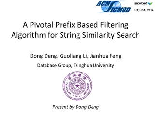 Prefix-Based Filtering Algorithm for String Similarity Search