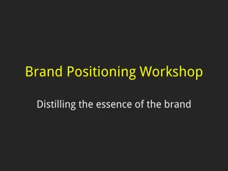Brand Positioning Essentials: Distilling Brand Essence and Consumer Insights