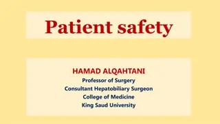 Patient Safety Incidents: Causes and Classifications